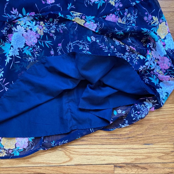 Merona Navy Floral Maxi Dress - Picture 7 of 13